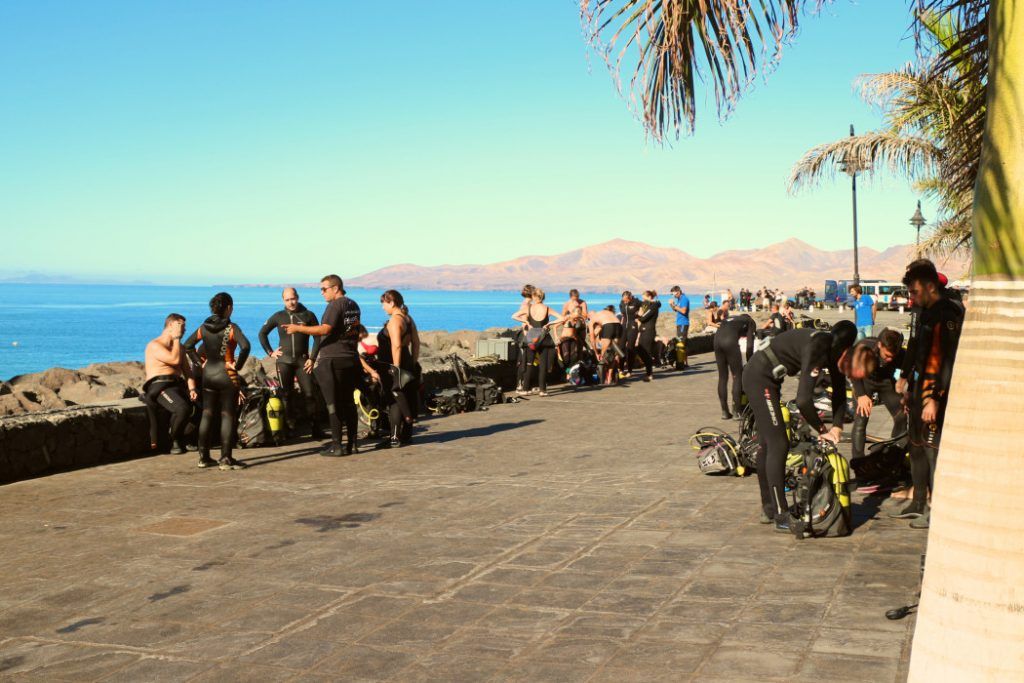 „Taucher-Festival“ am Playa Chica in Puerto del Carmen. Foto: S. Tegtmeyer