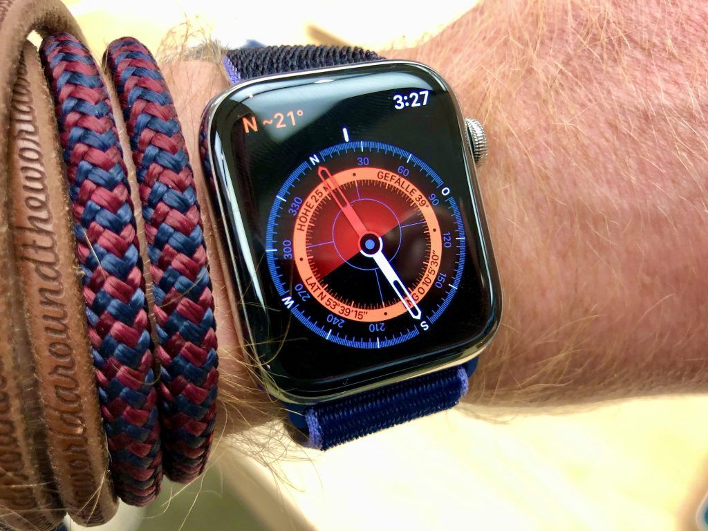 Apple Watch Series 5 Test – ein Titan für Sportler und Abenteurer? 6 Der magnetische Kompass gehört zu den wichtigsten Neuerungen der Apple Watch Series 5. Foto: Sascha Tegtmeyer